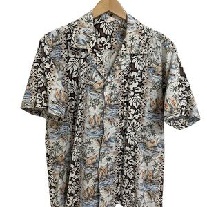 Men's Hawaiian Short Sleeve Shirt - Multicolor Tropical Print